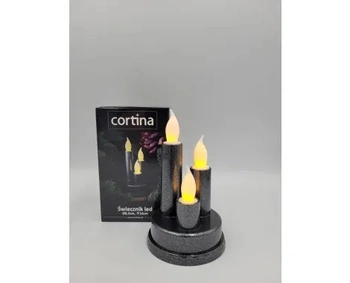 Świeca Led Cortina TRIO BLACK 1/24/slc